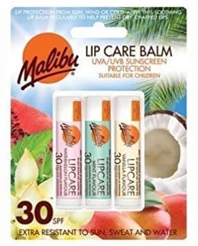 Malibu Blister Pack SPF30 Lipbalm Water Melon/Mint/Vanilla