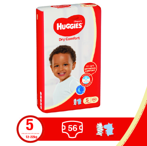 Size-5-56s_Image-2.jpg Huggies Jumbo Dry Comfort Diapers (Size 5) 12-22Kgs 56'S