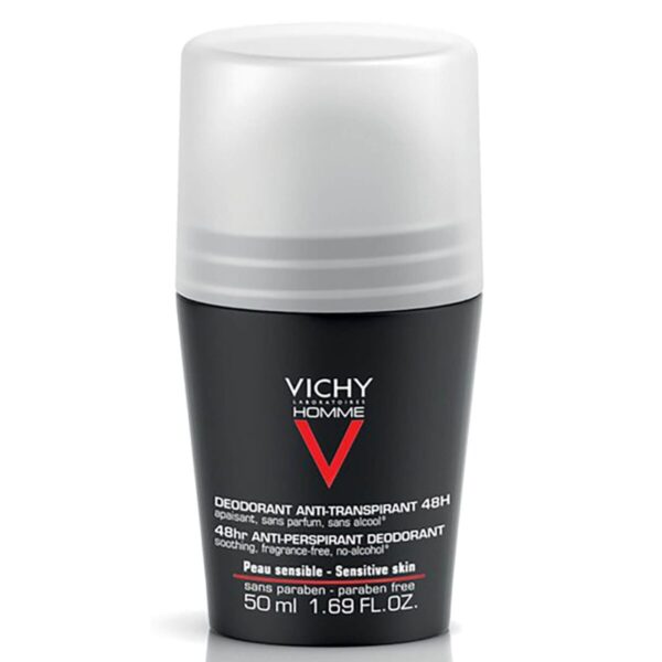 VICHY-MEN-DEO-ROLL-ON-50ml-2.jpg Vichy Homme Men's Deodorant for Sensitive Skin Roll-On 50ml