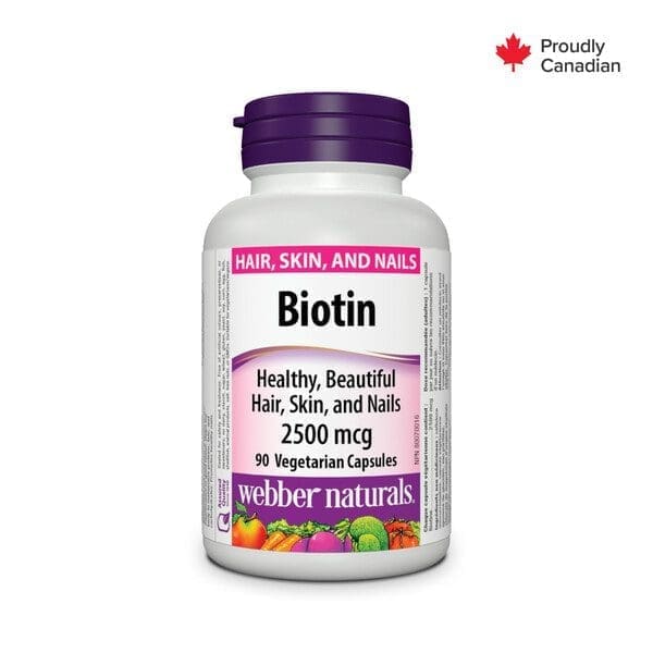 Webber Naturals Biotin 2500Mcg Vegeterian Capsules 90S
