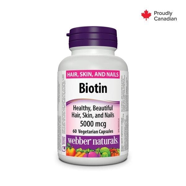 Webber Naturals Biotin 5000Mcg Vegeterian Capsules 60S