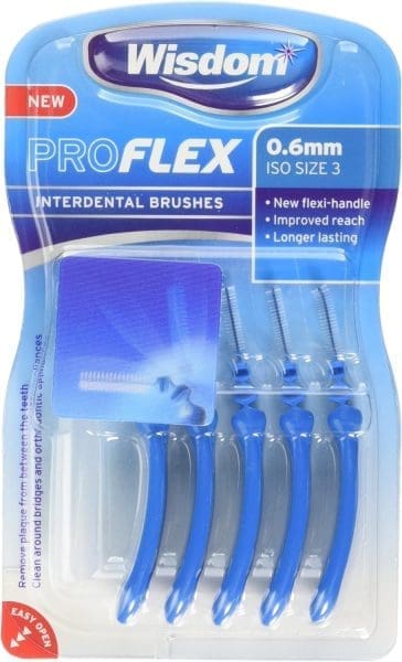 Wisdom Proflex Interdental Brush Blue 0.60Mm