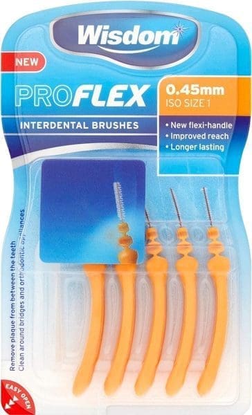 Wisdom Proflex Interdental Brush Orange 0.45Mm