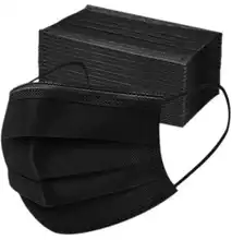 black-masks.webp DISPOSABLE 3PLY BLACK SURGICAL MASKS 50S